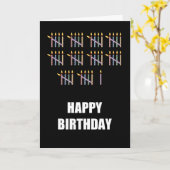 Carte 51e anniversaire avec bougies (Fleur jaune)