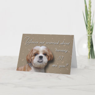 Carte 51e Anniversaire Chien