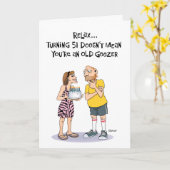 Carte 51e anniversaire de Geezer (Fleur jaune)