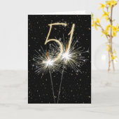 Carte 51e anniversaire du mariage (Fleur jaune)