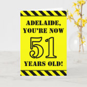 Carte 51e anniversaire : Jeu de style graphique, Nom per (Fleur jaune)