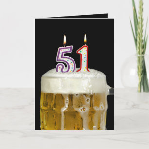 Carte 51st Birthday Beer