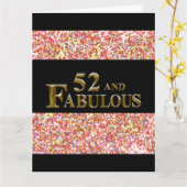 Carte 52e anniversaire  (Fleur jaune)