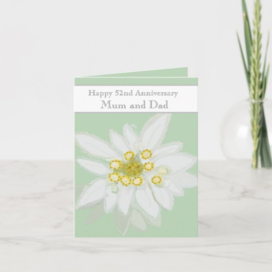 Carte 52e anniversaire du Mariage Edelweiss (Devant)