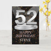 Carte 52e anniversaire Points saillants Ajouter une cart (Fleur jaune)