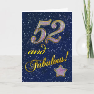 Carte 52e anniversaire pour quelqu'un Fabulous