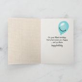 Carte 52e anniversaire Tabby Cat sur chaise (Intérieur)