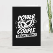 Carte 53 ans Comic Super Power Couple 53e anniversaire (Devant)