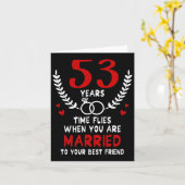Carte 53 Ans De Vol Marié Aux Meilleurs Couples Ami (Fleur jaune)
