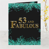 Carte 53e anniversaire  (Fleur jaune)