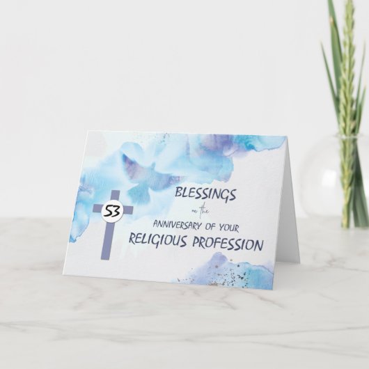 Carte 53e anniversaire de profession religieuse de la sœ (Devant)