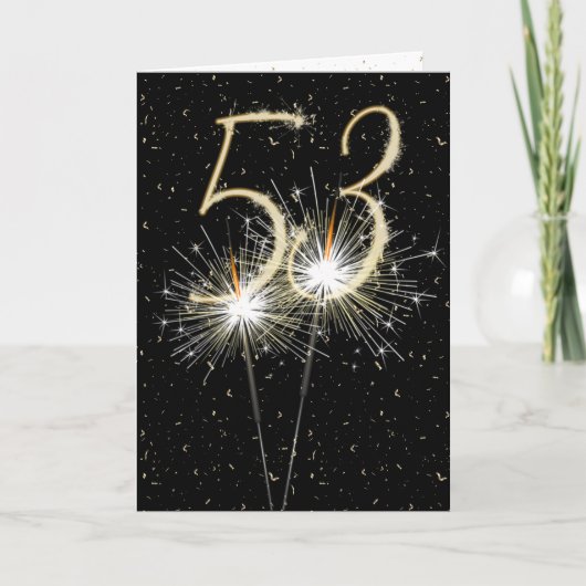 Carte 53e anniversaire mariage de l'étincelle (Devant)