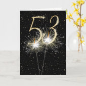 Carte 53e anniversaire mariage de l'étincelle (Fleur jaune)