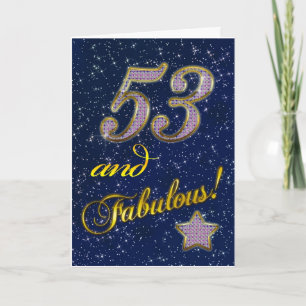 Carte 53rd Birthday for someone Fabulous