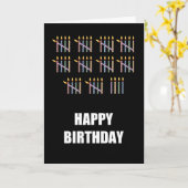 Carte 54e anniversaire avec bougies (Fleur jaune)