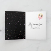 Carte 54e anniversaire Ballons et Confetti (Intérieur)