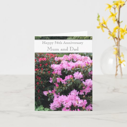 Carte 54e anniversaire du Mariage (Fleur jaune)