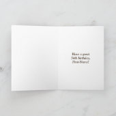 Carte 54e Anniversaire : Rustique Faux Aspect Bois, Arc- (Intérieur)