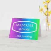 Carte 555 555 555 secondes (17 ans + 7 mois) (Fleur jaune)