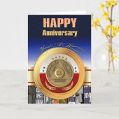 Carte 55 Anniversaire AA Coin Vous êtes un gagnant Prix (Fleur jaune)