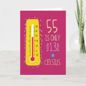Carte 55 En Celsius - Anniversaire (Devant)