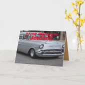 Carte 55 Nomad Station Wagon Greeting Card. (Fleur jaune)