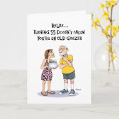 Carte 55e anniversaire de Geezer (Fleur jaune)