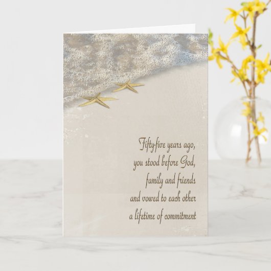 Carte 55e anniversaire de Starfish (Fleur jaune)