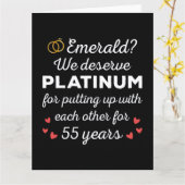 Carte 55e anniversaire du Mariage I - Emerald Funny Coup (Fleur jaune)
