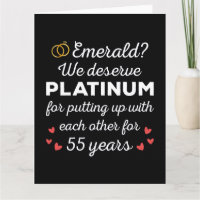 55e anniversaire du Mariage I - Emerald Funny Coup