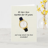 Carte 55e anniversaire du Mariage montre à poignet (Fleur jaune)