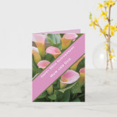 Carte 55e anniversaire du Mariage Pink Calla Lily (Fleur jaune)