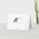 Carte 55e anniversaire émeraude mariage éléphant mignon (Dos)