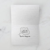 Carte 55e anniversaire Pélican sur un quai (Intérieur)