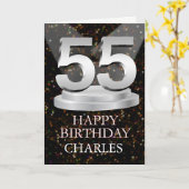 Carte 55e anniversaire Points saillants Ajouter une cart (Fleur jaune)