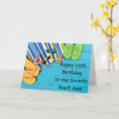 Carte **55e ANNIVERSAIRE** SOUHAITE POUR MON BUM DE PLAG (Fleur jaune)