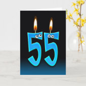 Carte 55e Birthday (Fleur jaune)