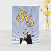 Carte 55e Birthday (Fleur jaune)