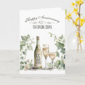 Carte 55th Wedding Anniversary Wine and Ivy (Fleur jaune)