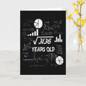 Carte 56 ans Enseignant en mathématiques Anniversaires 5 (Fleur jaune)