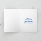 Carte 56e anniversaire : Arc-en-ciel amusant #, Nom pers (Intérieur)