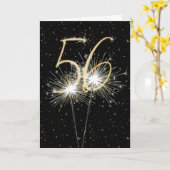 Carte 56e anniversaire du mariage (Fleur jaune)