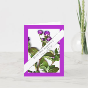 Carte 56e anniversaire du Mariage Globe Amaranth