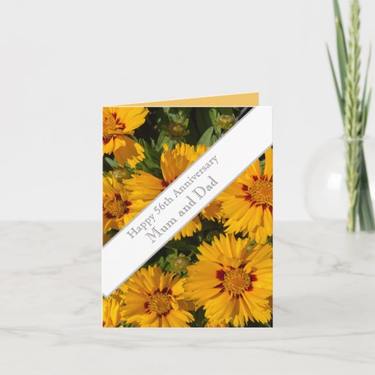 Carte 56e anniversaire du Mariage Marigold (Devant)