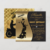 Carte 56e anniversaire Salutations (Devant / Derrière)