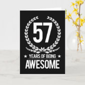 Carte 57e anniversaire (57 ans d'être génial) (Fleur jaune)