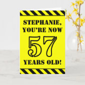 Carte 57e anniversaire : Jeu de style de crayon amusant, (Fleur jaune)