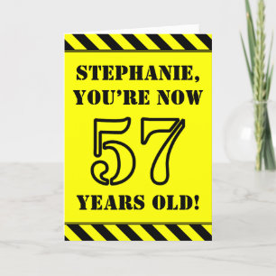 Carte 57e anniversaire : Jeu de style de crayon amusant,