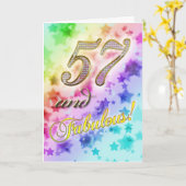 Carte 57ème anniversaire pour quelqu'un Fabulous (Fleur jaune)