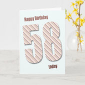 Carte 58e anniversaire (Fleur jaune)